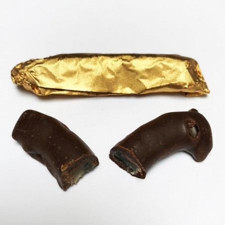 Tiras de limón con chocolate
